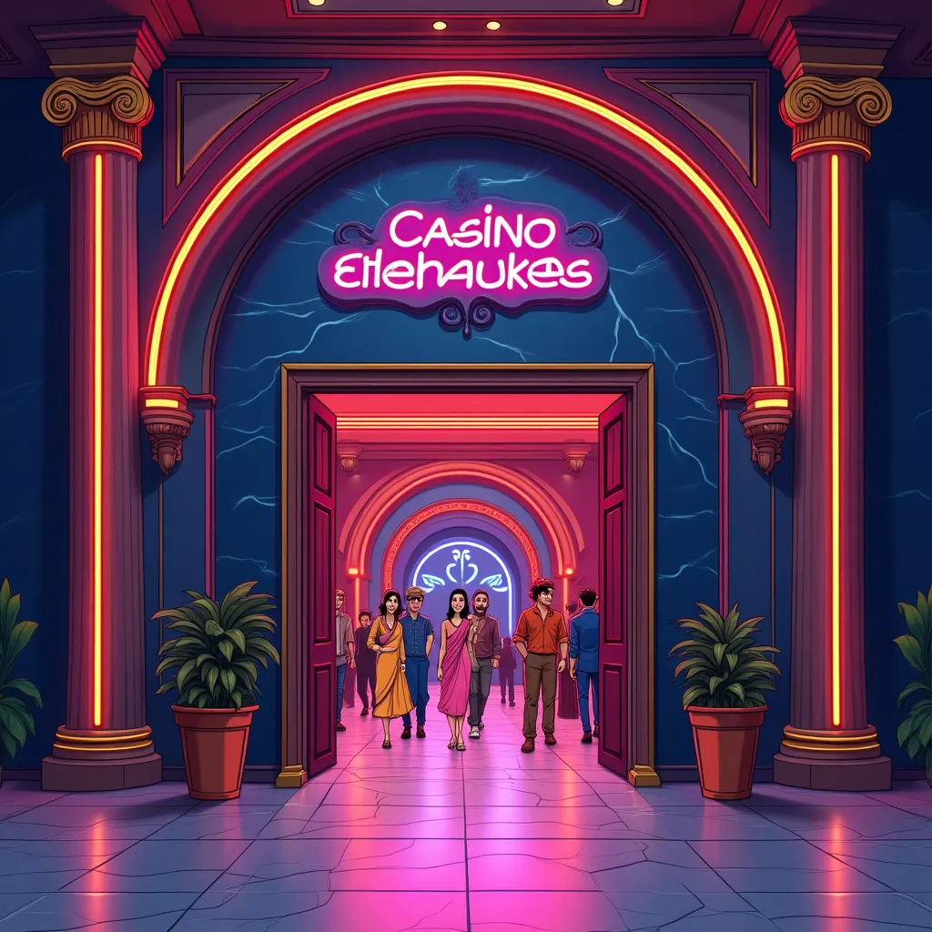 Casumo hero background with neon purple casino theme